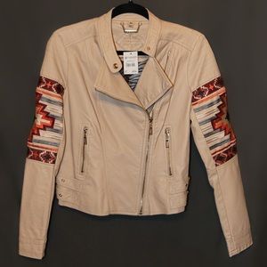 NWT!! Juniors Aztec Leather Jacket